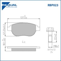 RBP023 PLAQUETTES DE FREIN