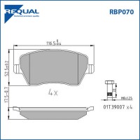 RBP070 PLAQUETTES DE FREIN